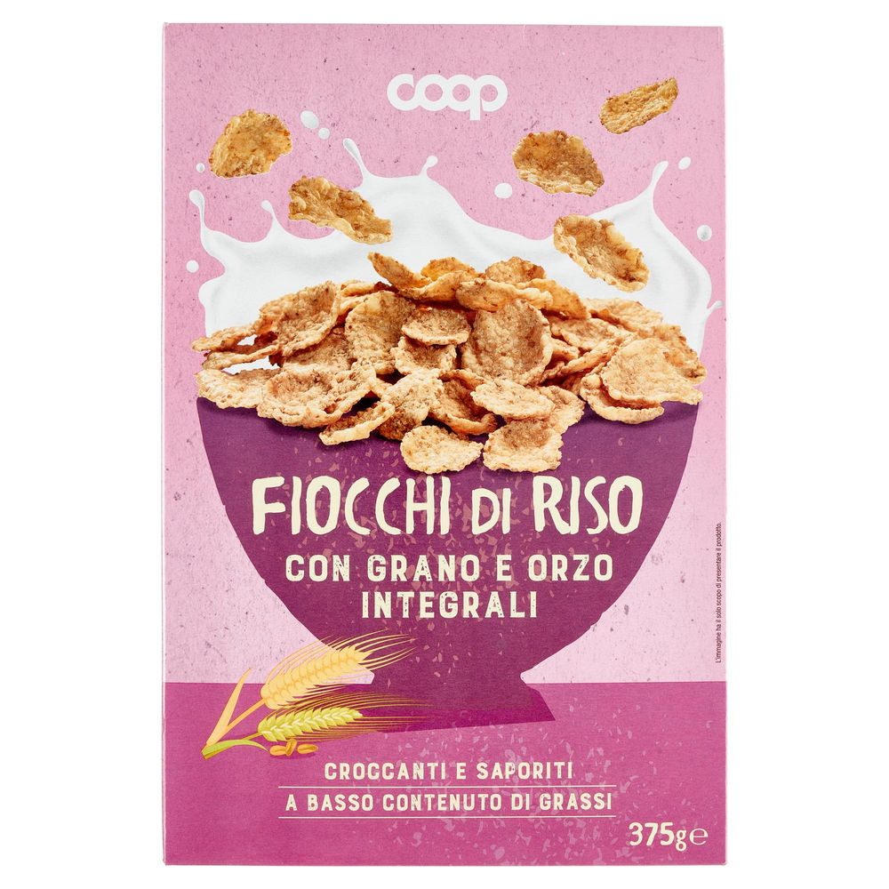 FIOCCHI DI RISO CON FRUMENTO INTEGRALE E ORZO INTEGRALE COOP SCATOLA  G 375 - 1