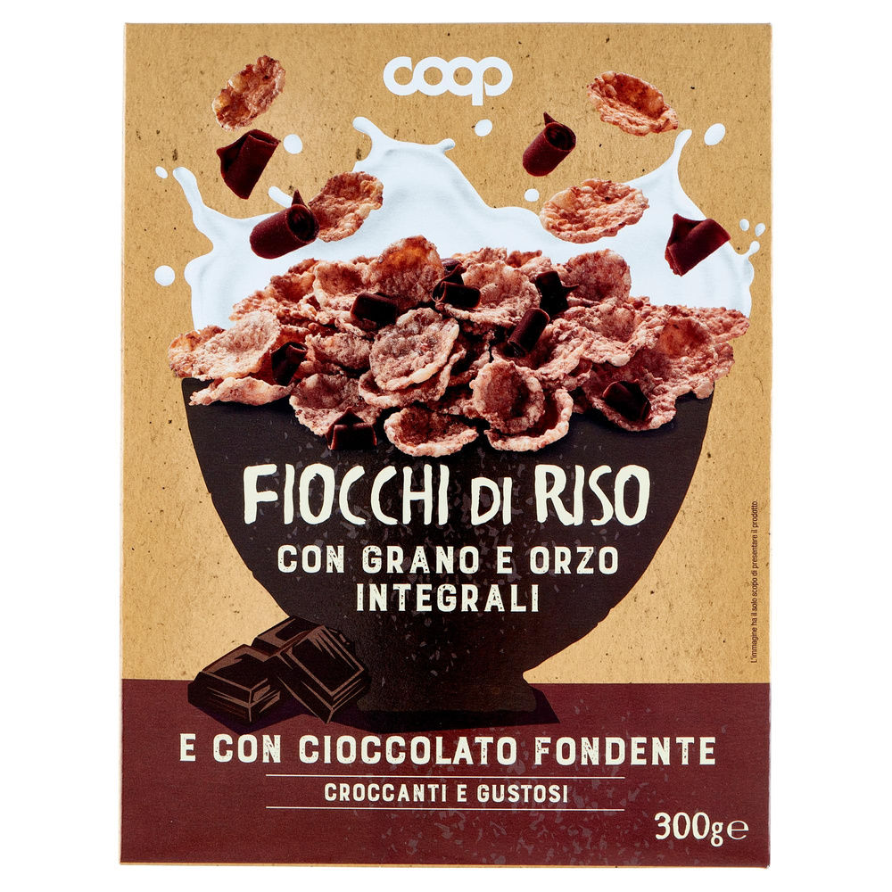 FIOCCHI DI RISO C/FRUMENTO INT. ORZO INT.C/CIOCCOLATO FOND.COOP SCATOLA  G  300 - 3