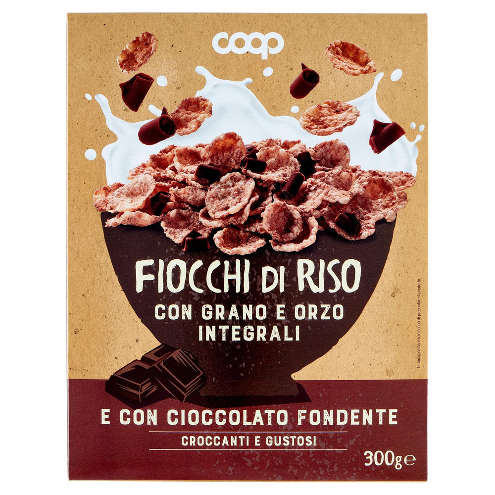 FIOCCHI DI RISO C/FRUMENTO INT. ORZO INT.C/CIOCCOLATO FOND.COOP SCATOLA  G  300 - 1