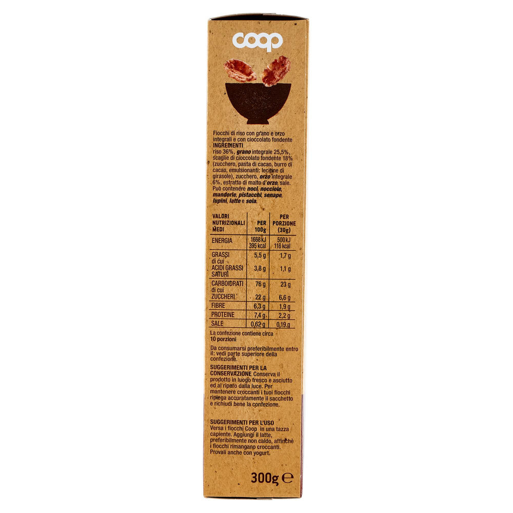 FIOCCHI DI RISO C/FRUMENTO INT. ORZO INT.C/CIOCCOLATO FOND.COOP SCATOLA  G  300 - 5