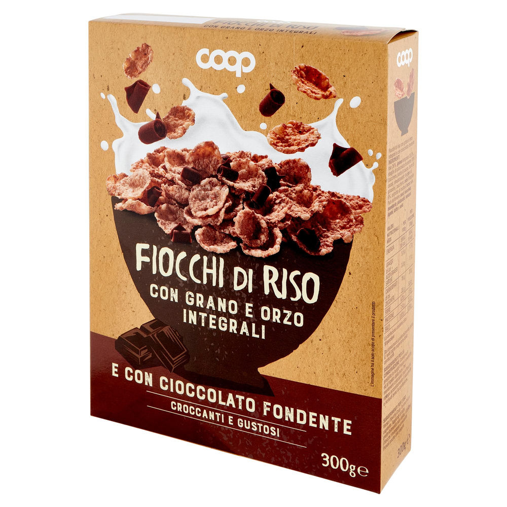 FIOCCHI DI RISO C/FRUMENTO INT. ORZO INT.C/CIOCCOLATO FOND.COOP SCATOLA  G  300 - 8