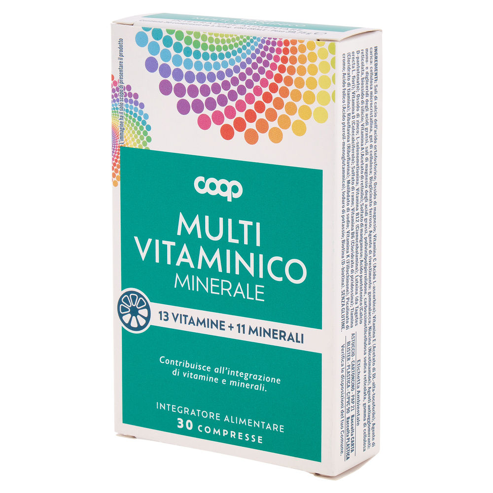 INTEGRATORE MULTIVITAMINICO MINERALE COOP SCATOLA  30 COMPRESSE G.39,75 - 2