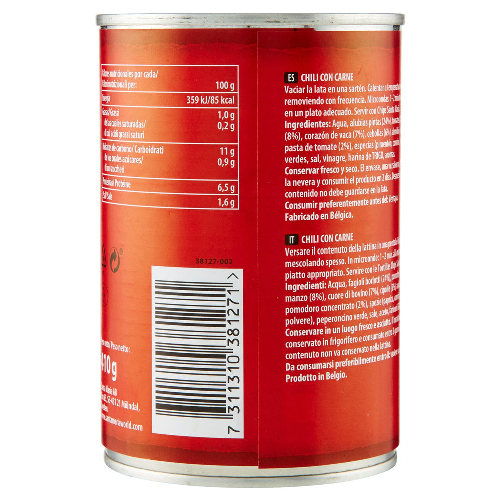 CHILI CON CARNE SANTA MARIA BARATTOLO G 410 - 1