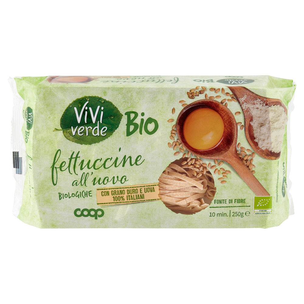 FETTUCCINE ALL'UOVO BIOLOGICHE VIVIVERDE COOP VASSOIO G250 - 2