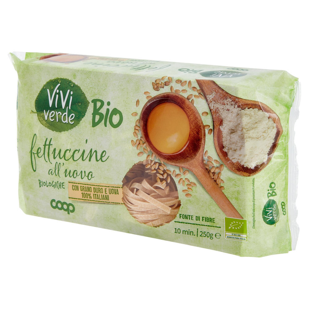 FETTUCCINE ALL'UOVO BIOLOGICHE VIVIVERDE COOP VASSOIO G250 - 8