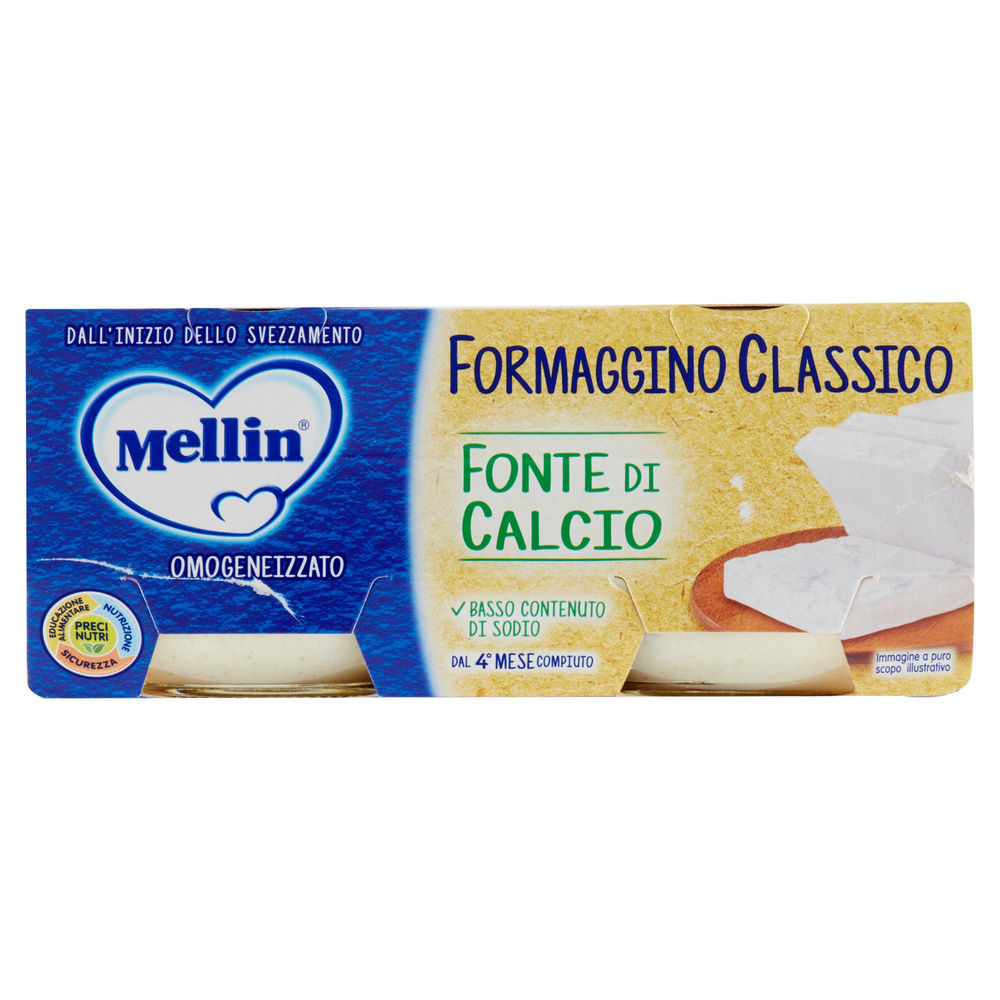 OMOGENEIZZATO BABY FORMAGGINO MELLIN CLUSTER PZ.2XG 80 - 6
