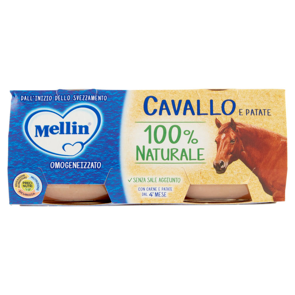 Omogeneizzato cavallo e patate mellin cluster pz.2xg 80