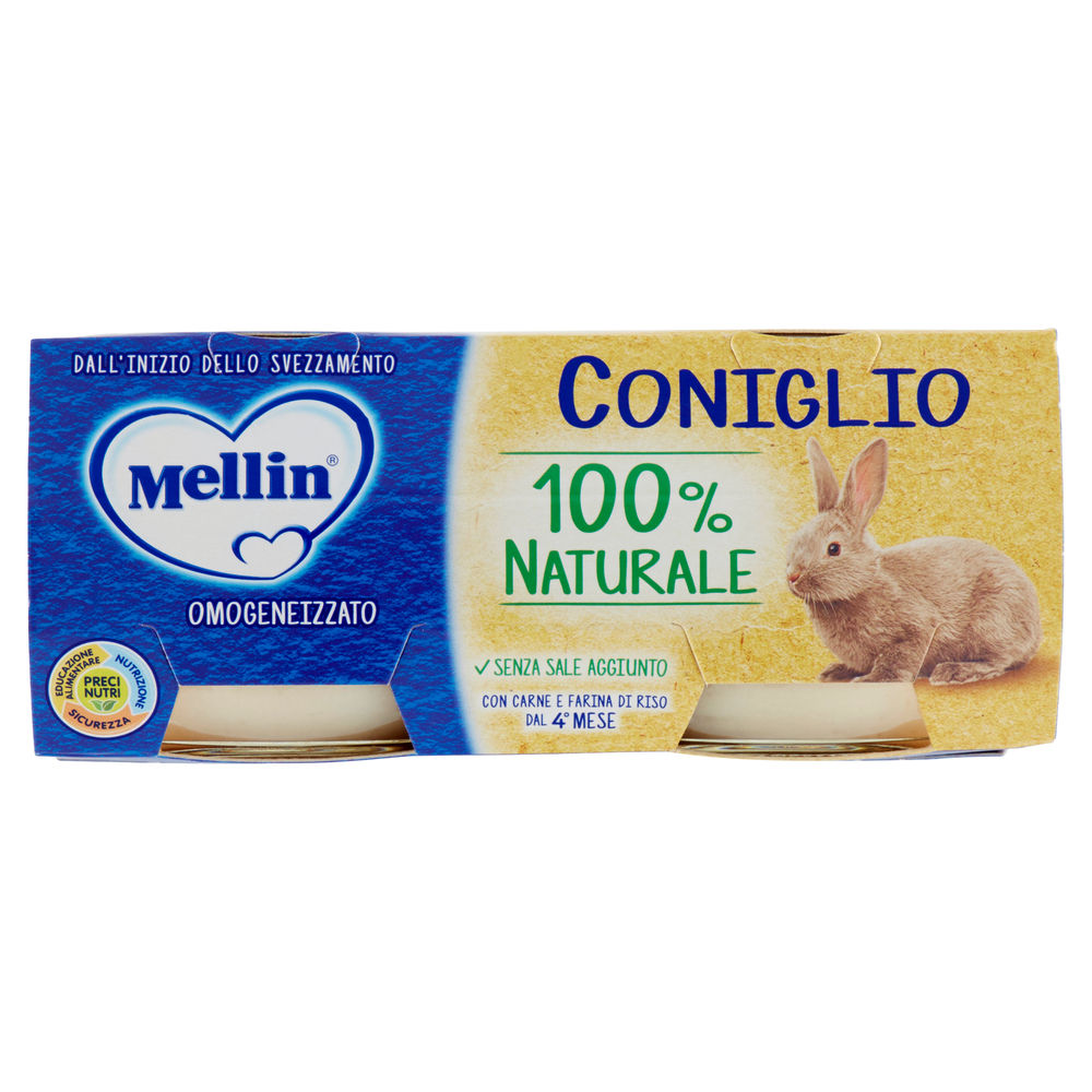 Omogeneizzato coniglio mellin cluster pz.2xg 80