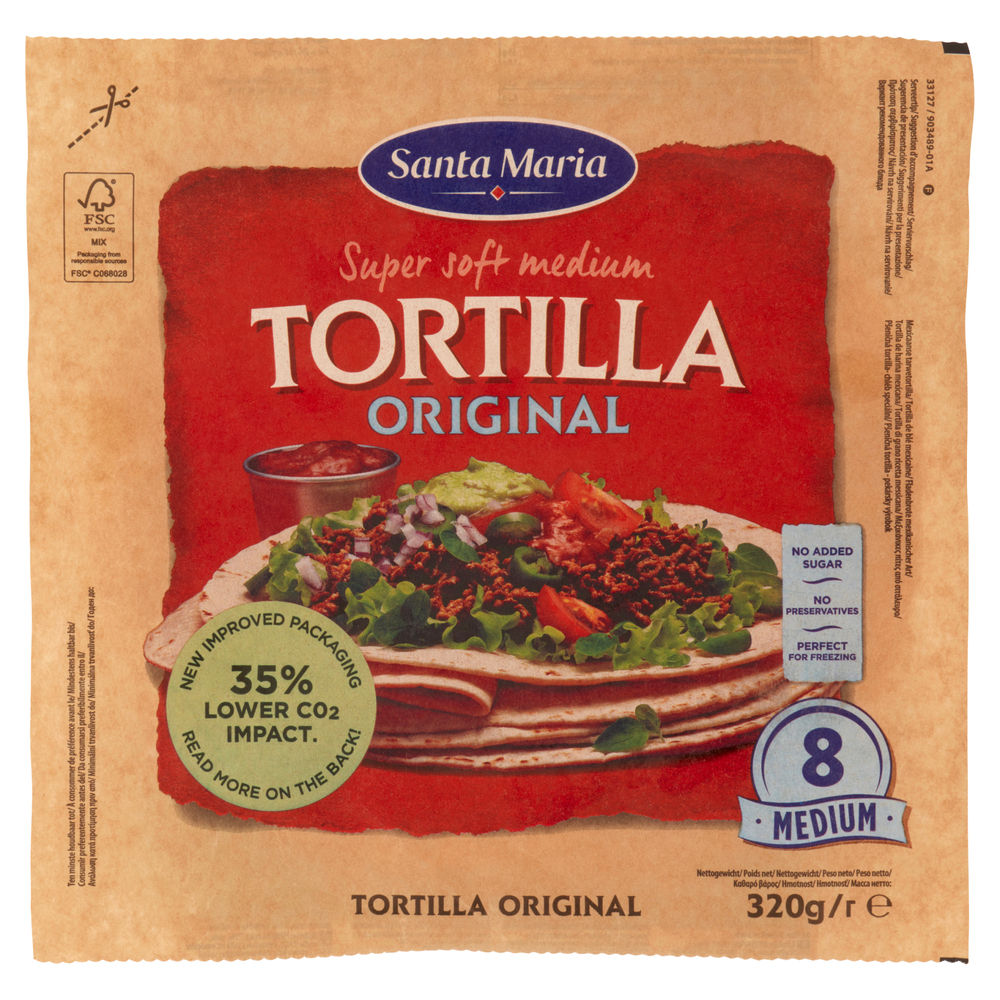 Tortillas fresche morbide santa maria busta g 320