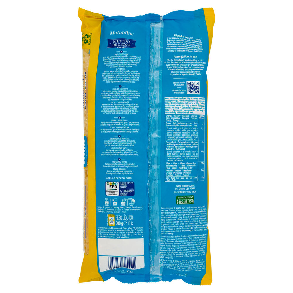 MAFALDINE SEMOLA DE CECCO N2 F. SPEC. SACC. G 500 - 1