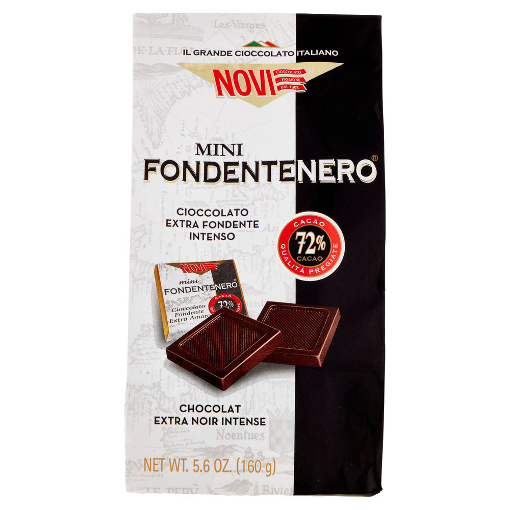 CIOCCOLATINI MINI FONDENTE NERO 72% NOVI BUSTA GR.160 - 7