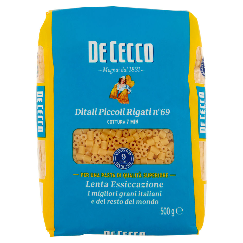 DITALI PICCOLI  RIGATI SEMOLA DE CECCO N69 SACC. G 500 - 0