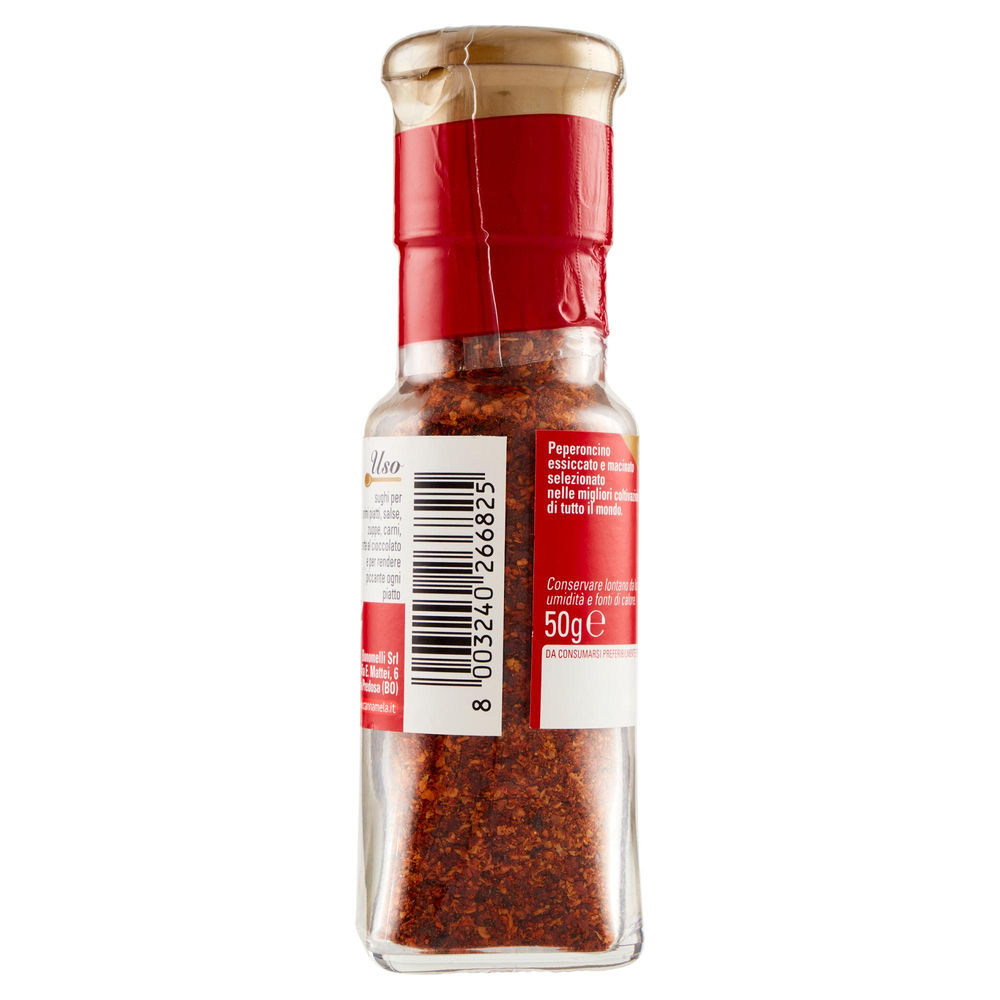 PEPERONCINO MACINATO EXTRA PICCANTE MAXI ORO VASO VETRO G 50 - 1