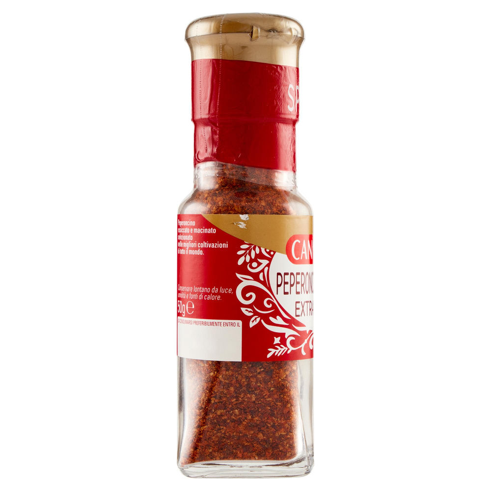 PEPERONCINO MACINATO EXTRA PICCANTE MAXI ORO VASO VETRO G 50 - 7