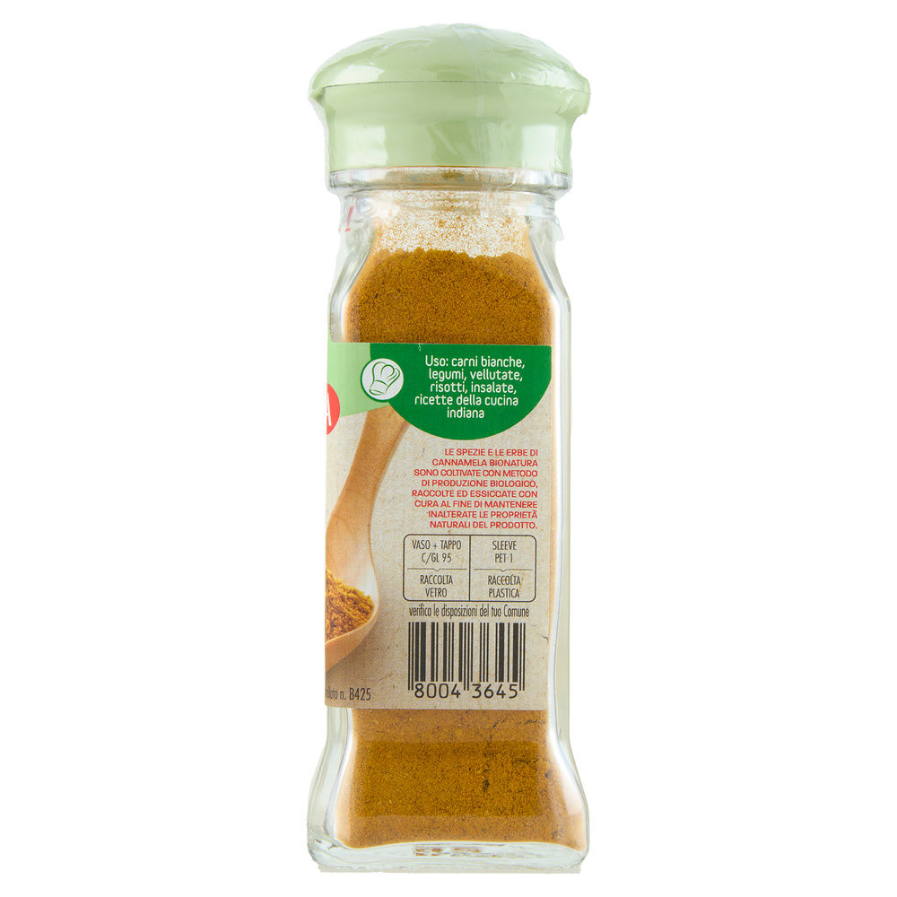 CURRY POWDER BIONATURA CANNAMELA VASO VETRO G 52 - 7