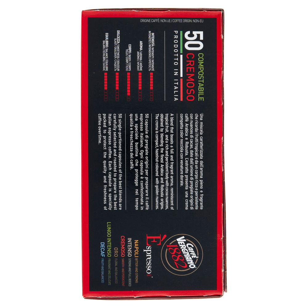 ÈSPRESSO CREMOSO COMPOSTABILE CAFFE' VERGNANO SCATOLA 50 CAPSULE XG 5 - 5