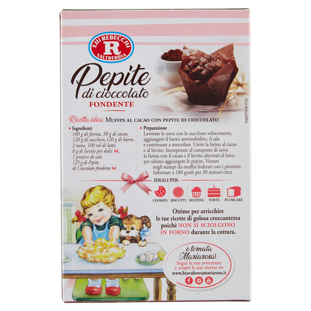 PEPITE DI CIOCCOLATO FONDENTE REBECCHI SCATOLA G 125 - 1