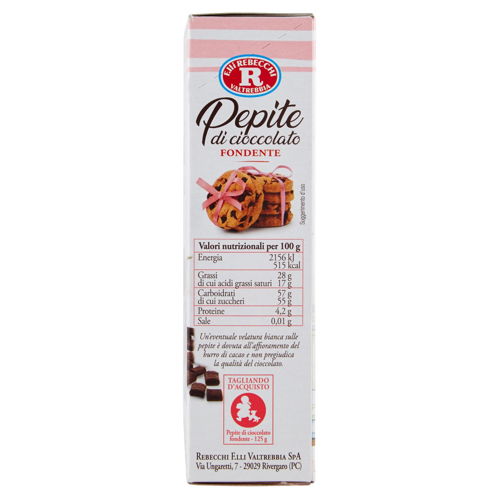PEPITE DI CIOCCOLATO FONDENTE REBECCHI SCATOLA G 125 - 5
