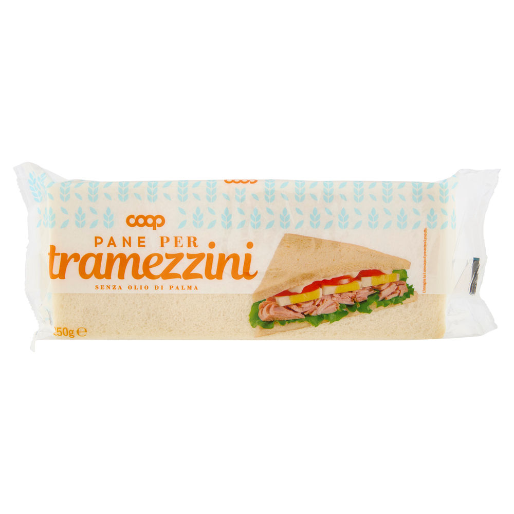 Pane per tramezzini coop sacchetto g 250 no palma