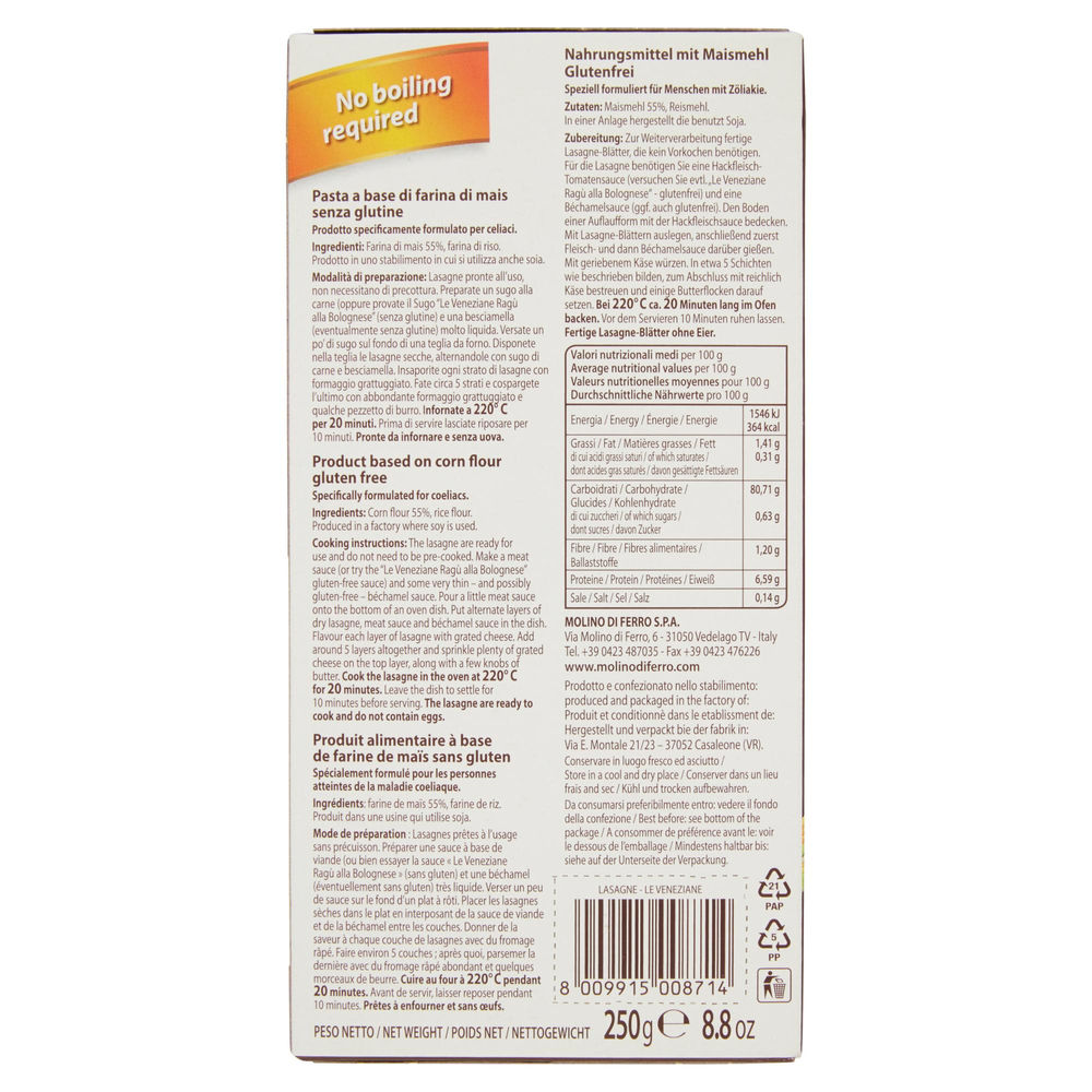 -SG-LASAGNE LE VENEZIANE SCATOLA G 250 - 1