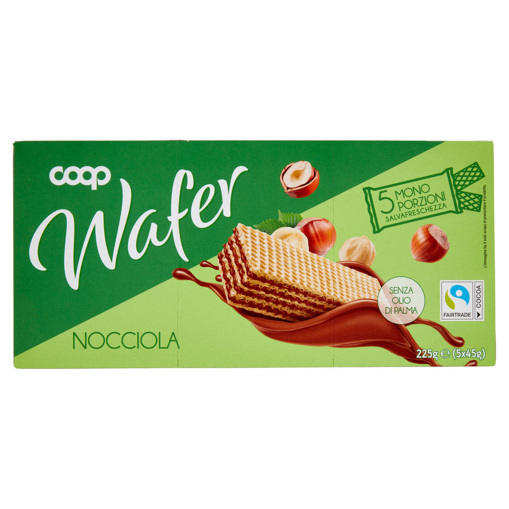 WAFER ALLA NOCCIOLA 5 MONOPORZIONI COOP G 225 NO PALMA - 4