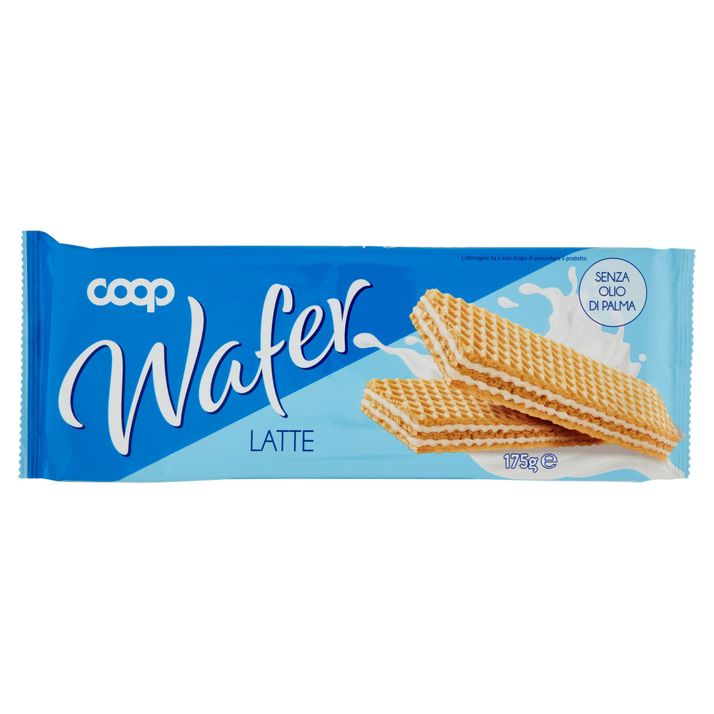 Wafer con crema latte coop incarto g 175 no palma