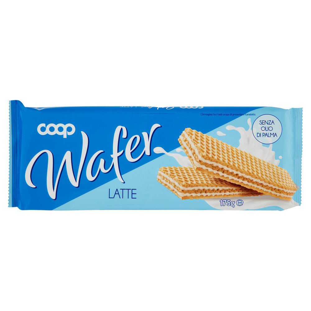 WAFER CON CREMA LATTE COOP INCARTO G 175 NO PALMA - 2