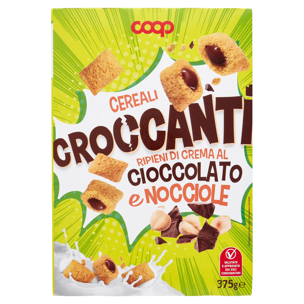 CEREALI CROCCANTI RIPIENI CREMA CIOCCOLATO E NOCCIOLE COOP NO PALMA SC G 375 - 0