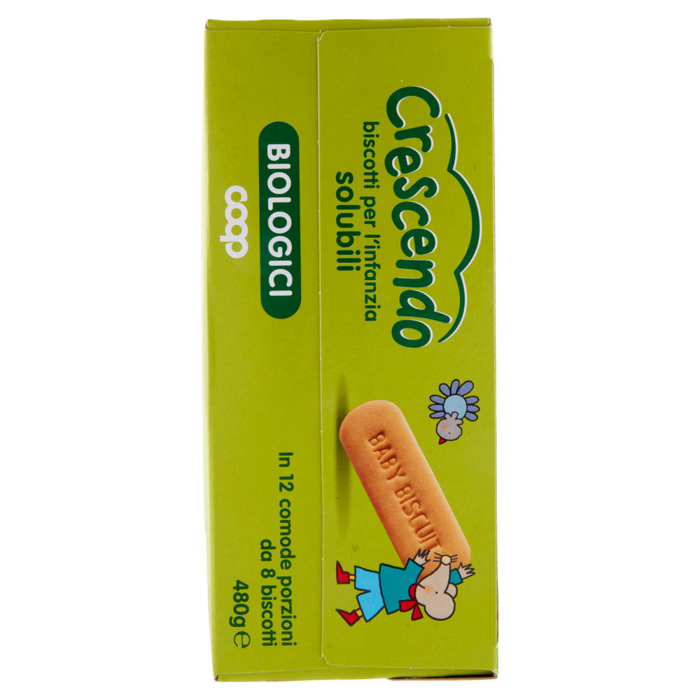 BISCOTTI INFANZIA SOLUBILI MONOPORZIONE BIO COOP CRESCENDO SCATOLA G 480 - 3