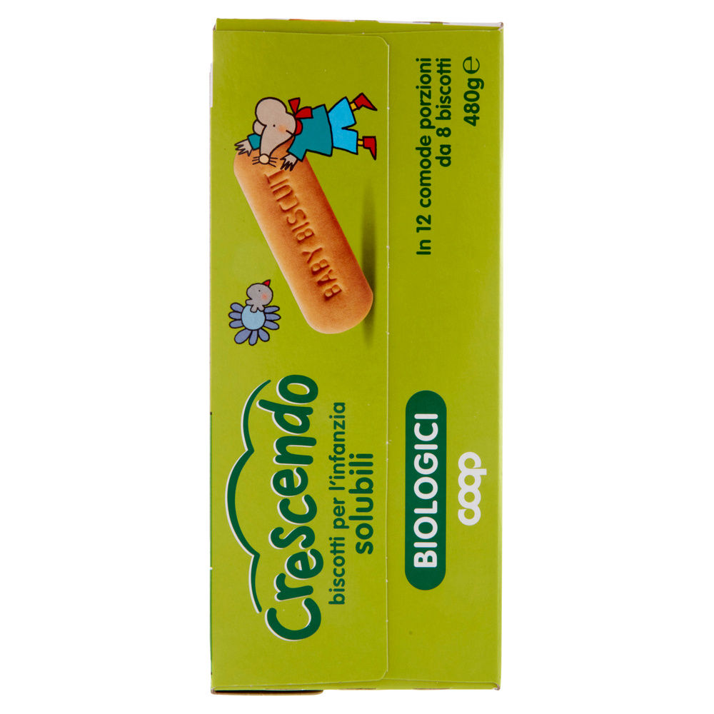 BISCOTTI INFANZIA SOLUBILI MONOPORZIONE BIO COOP CRESCENDO SCATOLA G 480 - 4