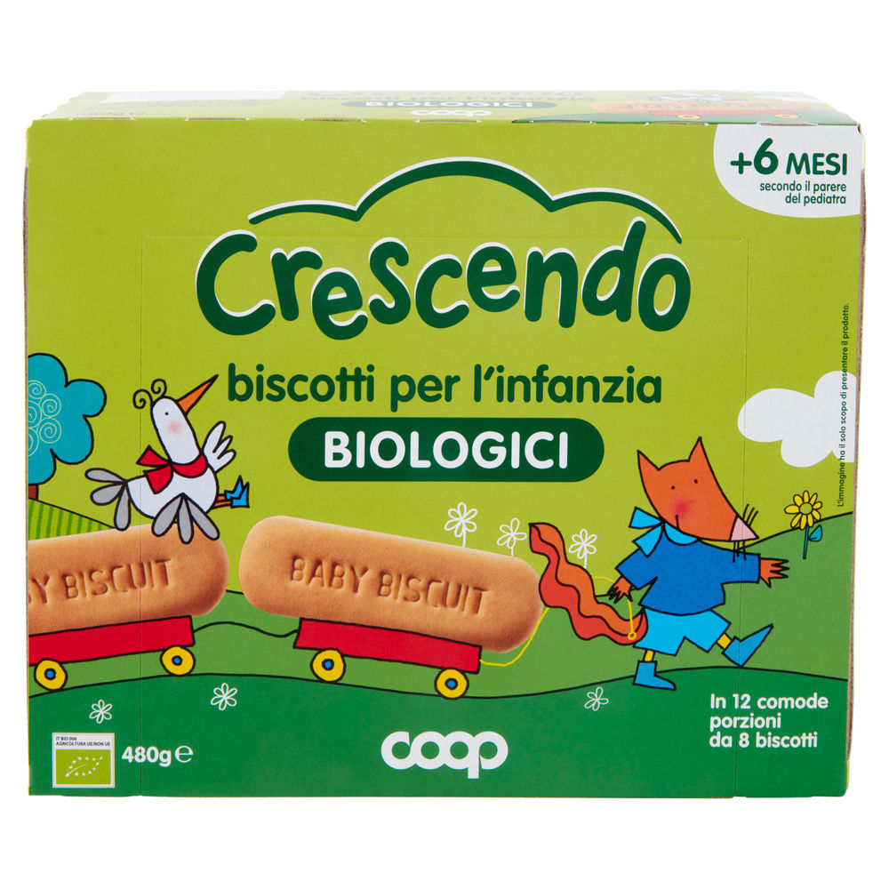 BISCOTTI INFANZIA MONOPORZIONE BIO COOP CRESCENDO  SCATOLA GR 480 - 7