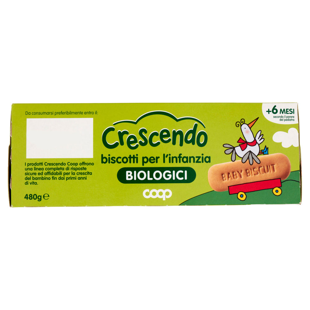 BISCOTTI INFANZIA MONOPORZIONE BIO COOP CRESCENDO  SCATOLA GR 480 - 6