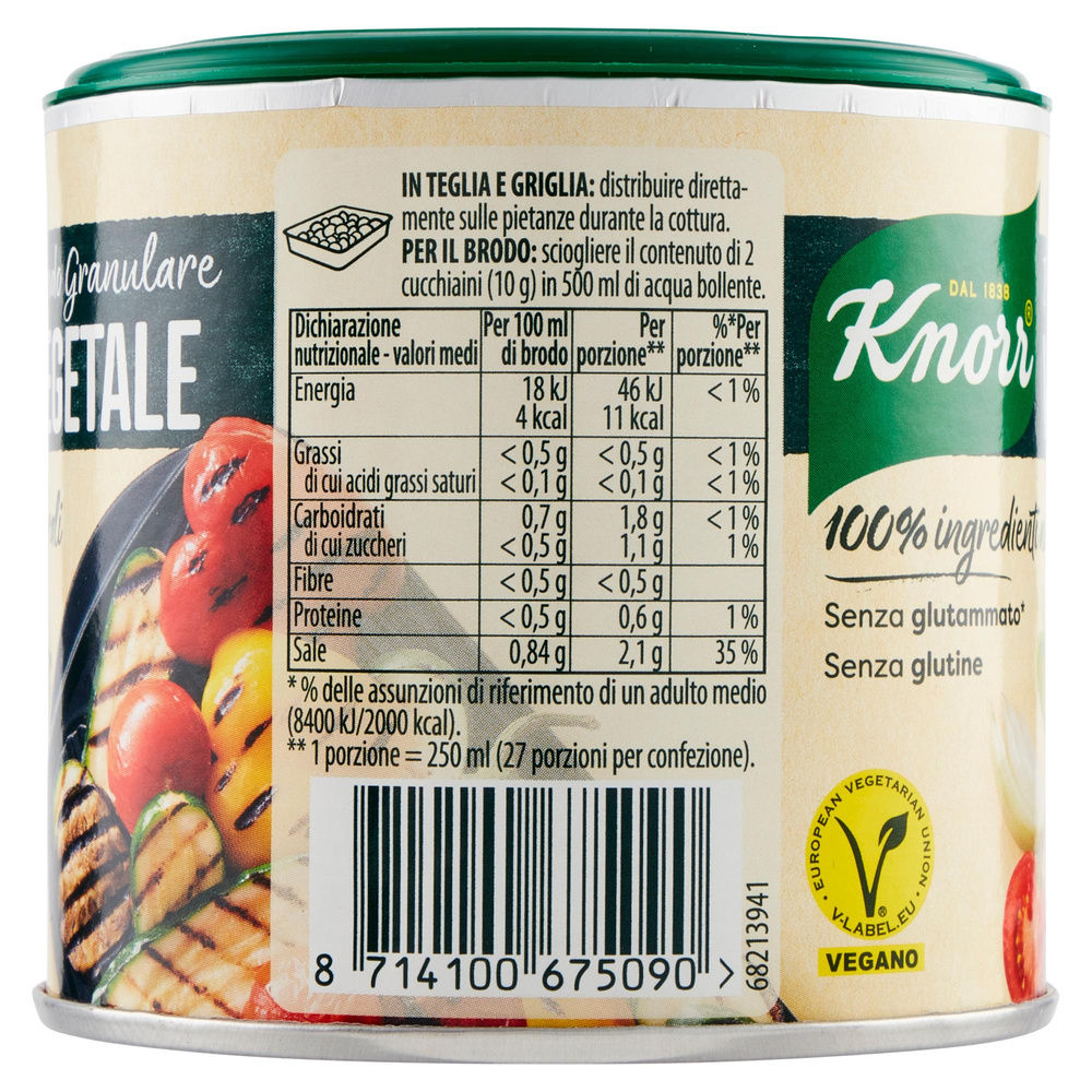 BRODO GRANULARE VERDURE 100% INGREDIENTI NATURALI KNORR G 135 - 3