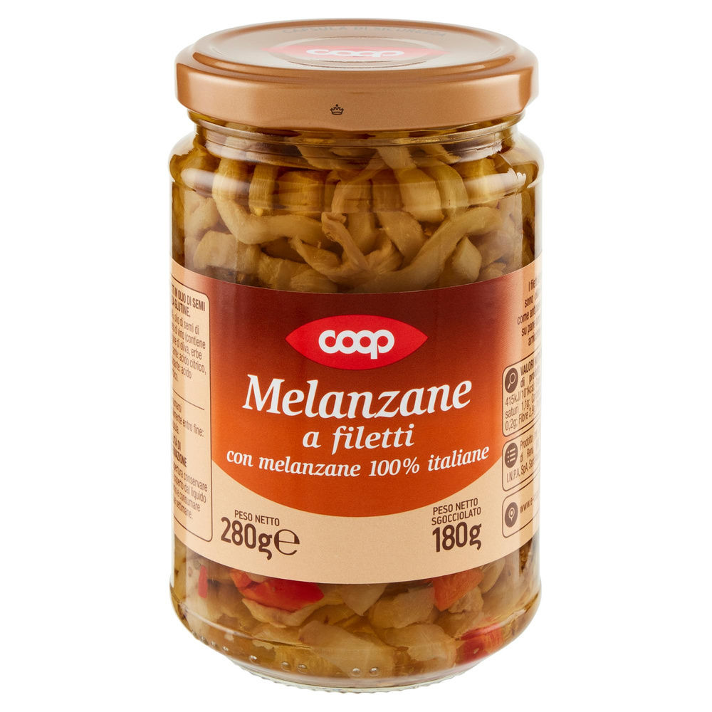 MELANZANE A FILETTI IN OLIO DI GIRASOLE COOP 280G - 2