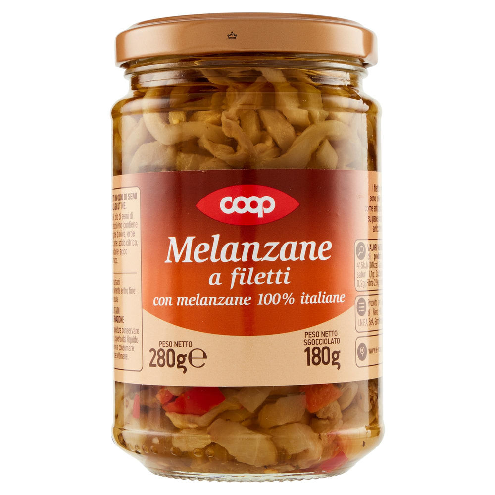 MELANZANE A FILETTI IN OLIO DI GIRASOLE COOP 280G - 3