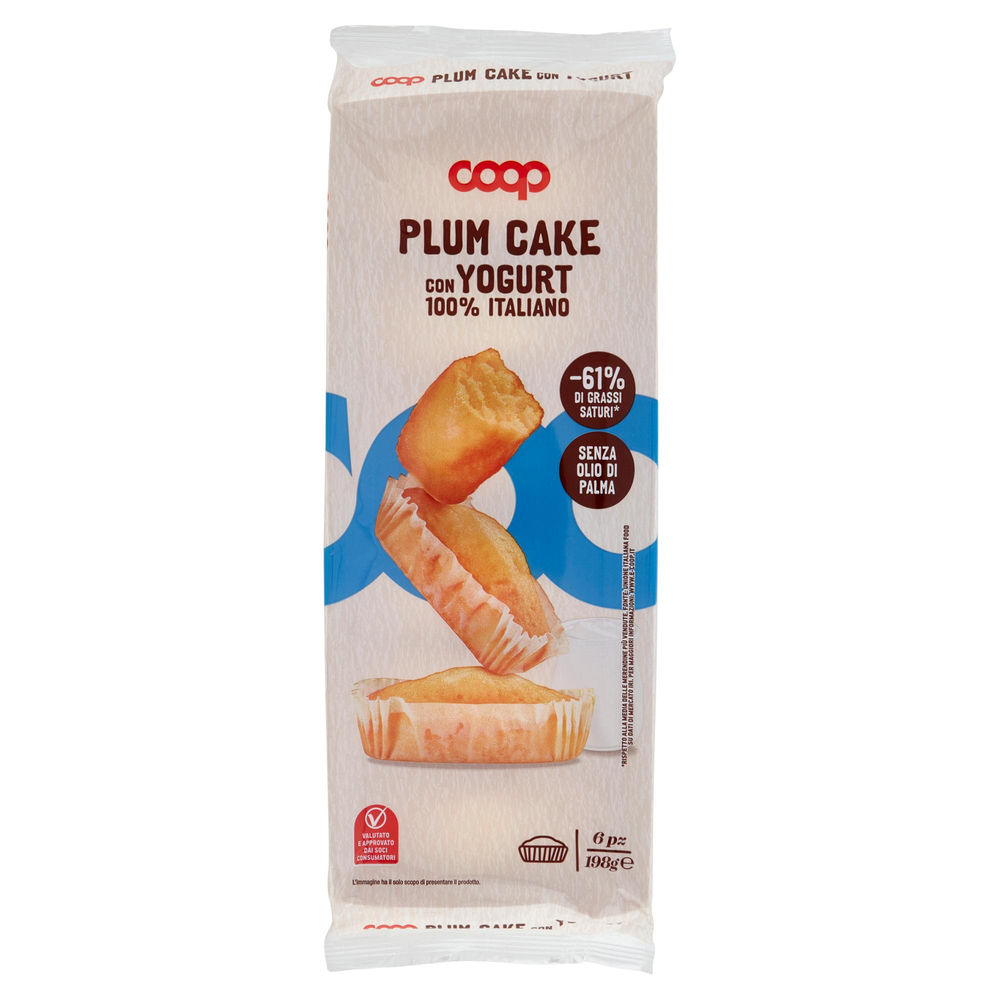 Merendine plum cake con yogurt coop vaschetta pz.6xg 33  no palma