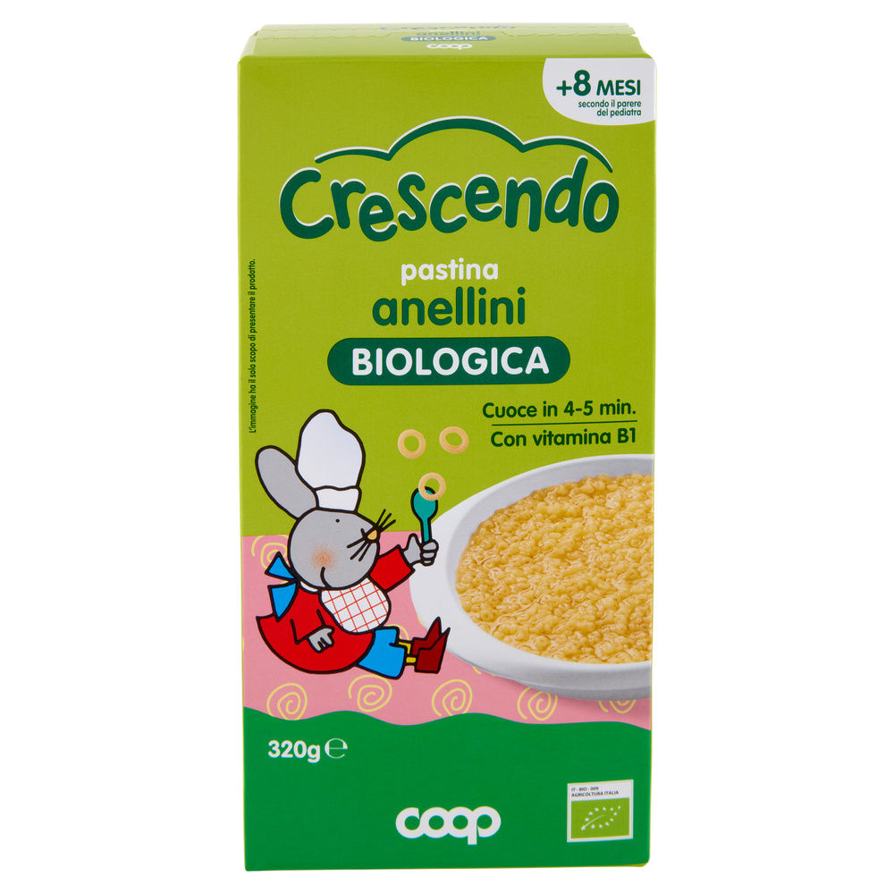 PASTINA DI SEMOLA DI GRANO DURO BIO ANELLINI COOP CRESCENDO G 320 - 2