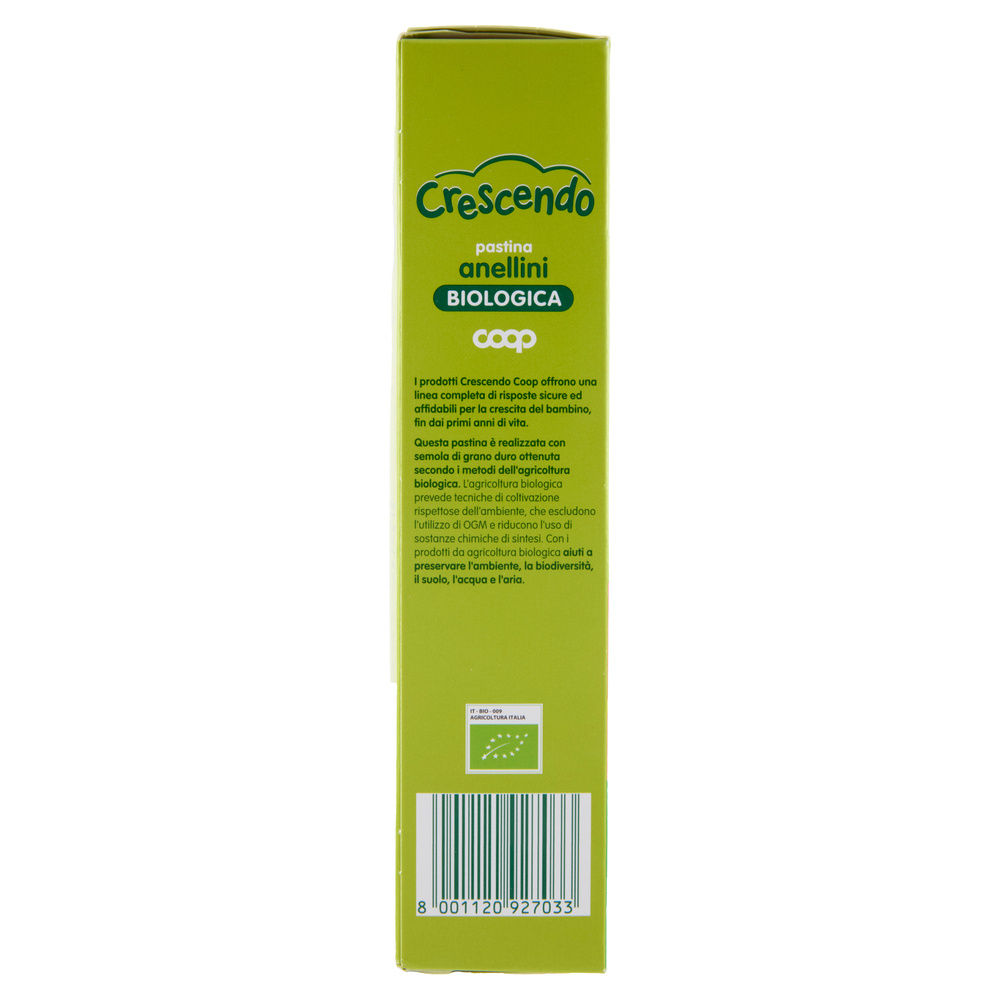 PASTINA DI SEMOLA DI GRANO DURO BIO ANELLINI COOP CRESCENDO G 320 - 4