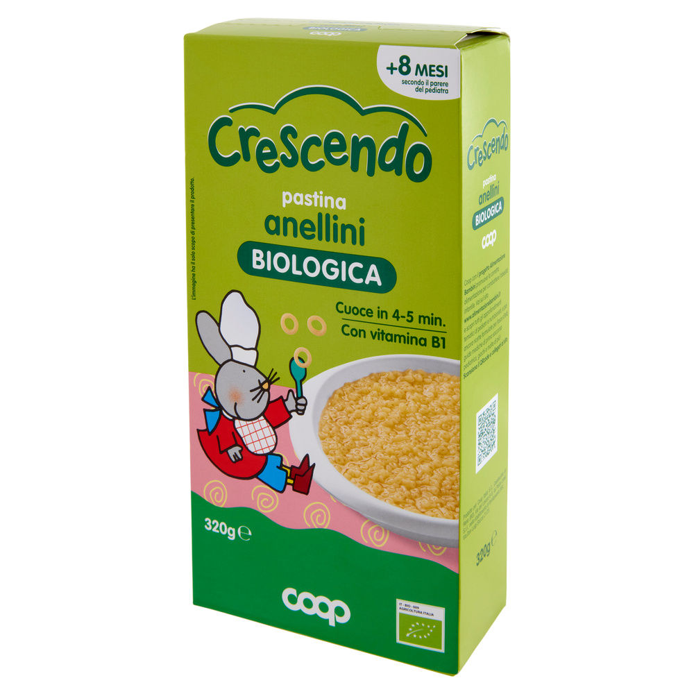 PASTINA DI SEMOLA DI GRANO DURO BIO ANELLINI COOP CRESCENDO G 320 - 7