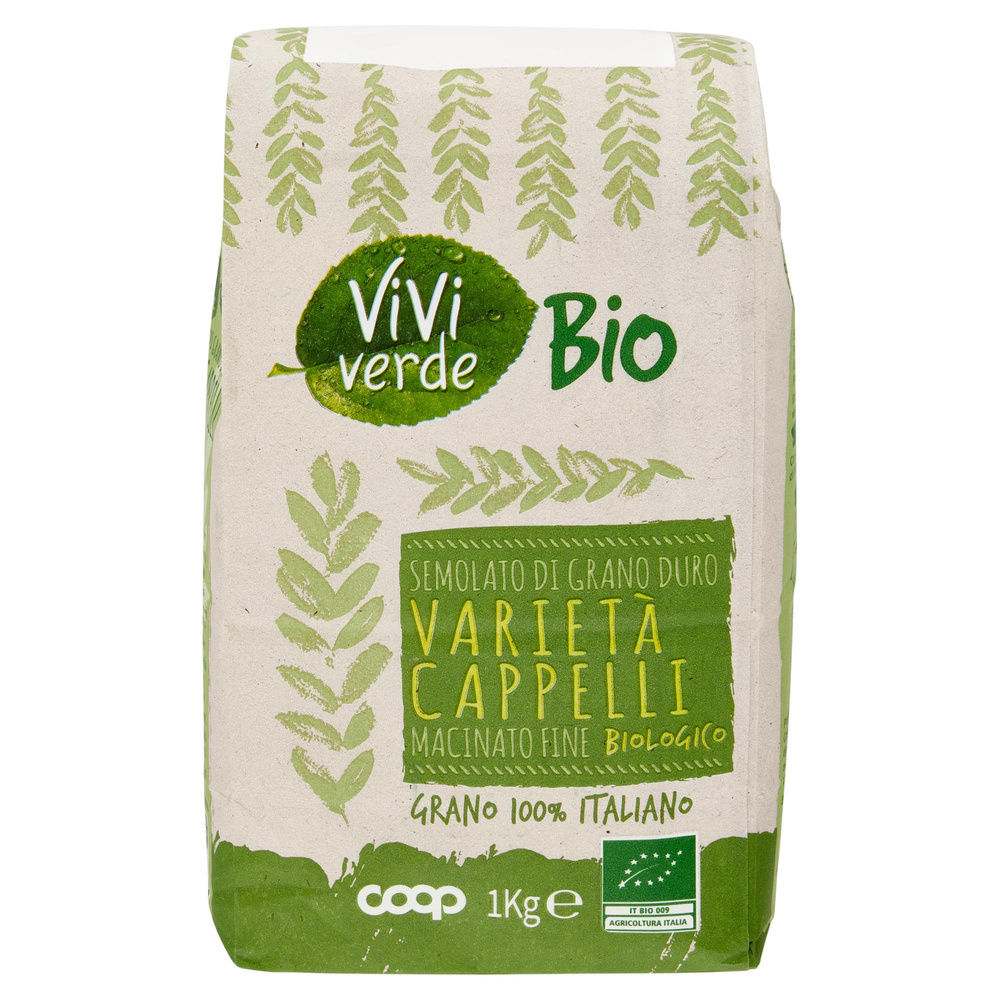 FARINA DI SEMOLATO FINE DI GRANO DURO BIO VIVI VERDE COOP VARIETÀ CAPPELLI KG 1 - 3