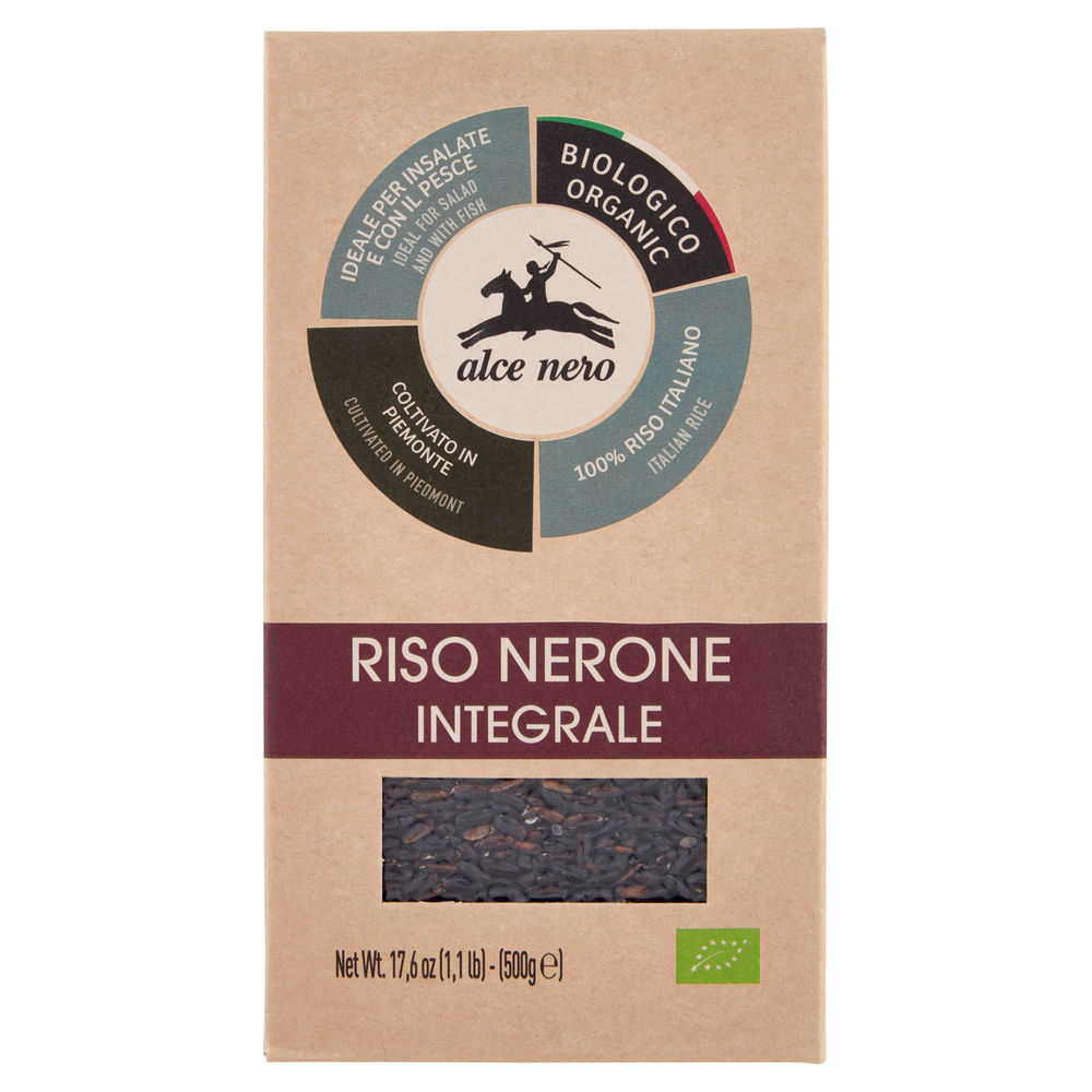 RISO NERONE INTEGRALE BIO ALCE NERO SACCHETTO G 500 - 0