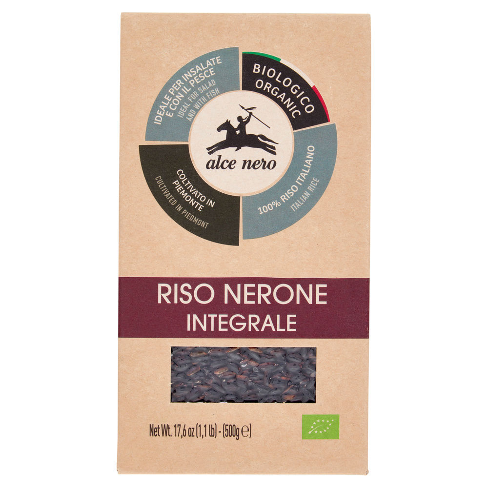 RISO NERONE INTEGRALE BIO ALCE NERO SACCHETTO G 500 - 2