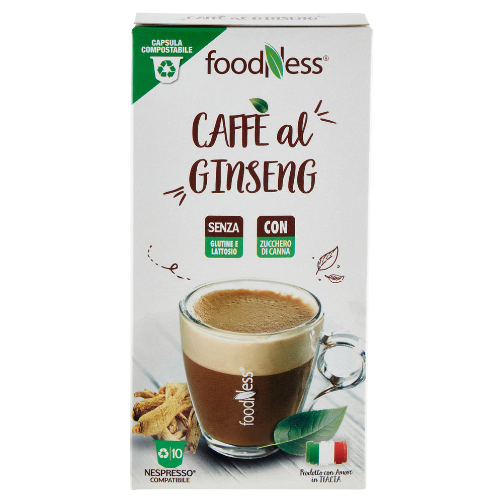 FOODNESS CAPSULE COMPATIBILI NESPRESSO GINSENG 10 CPS GR 80 - 3