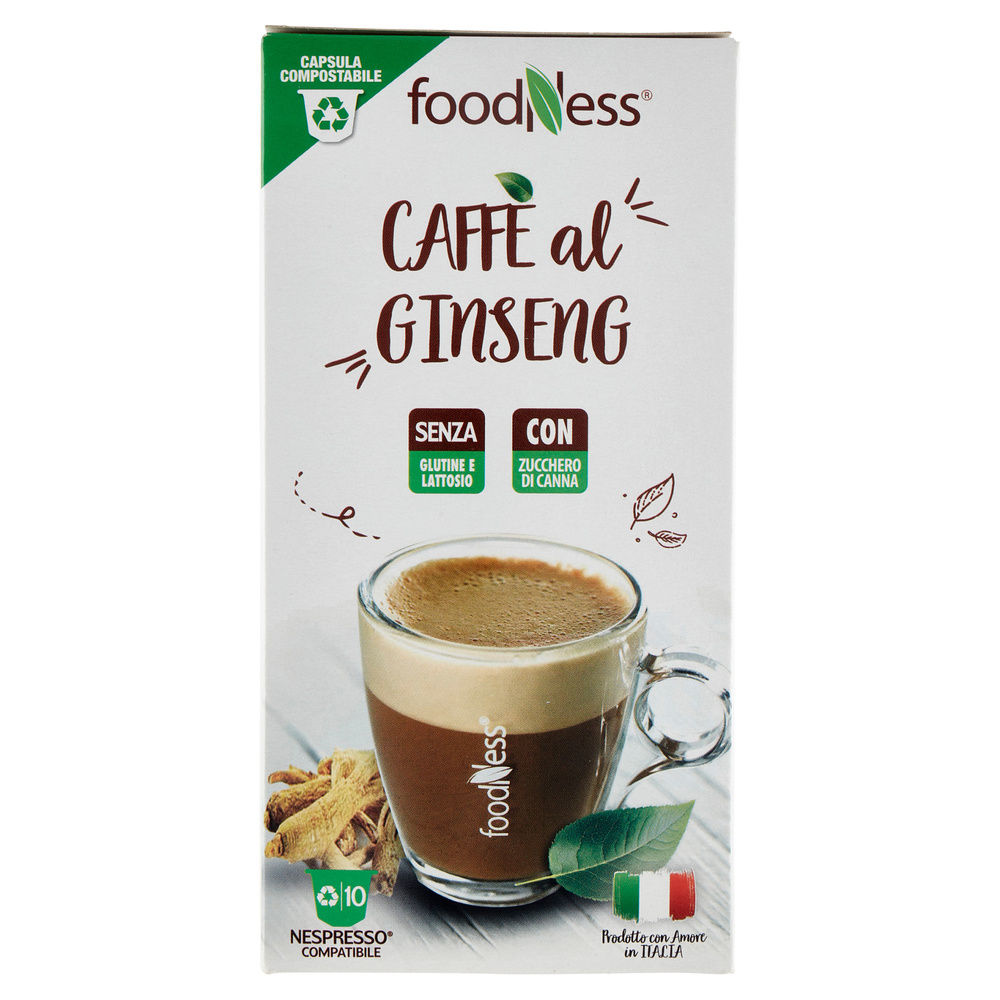 FOODNESS CAPSULE COMPATIBILI NESPRESSO GINSENG 10 CPS GR 80 - 4