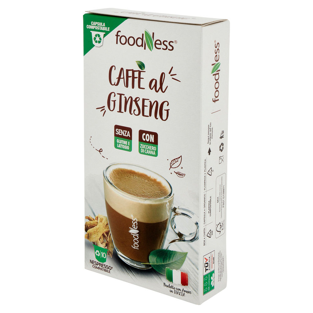 FOODNESS CAPSULE COMPATIBILI NESPRESSO GINSENG 10 CPS GR 80 - 5