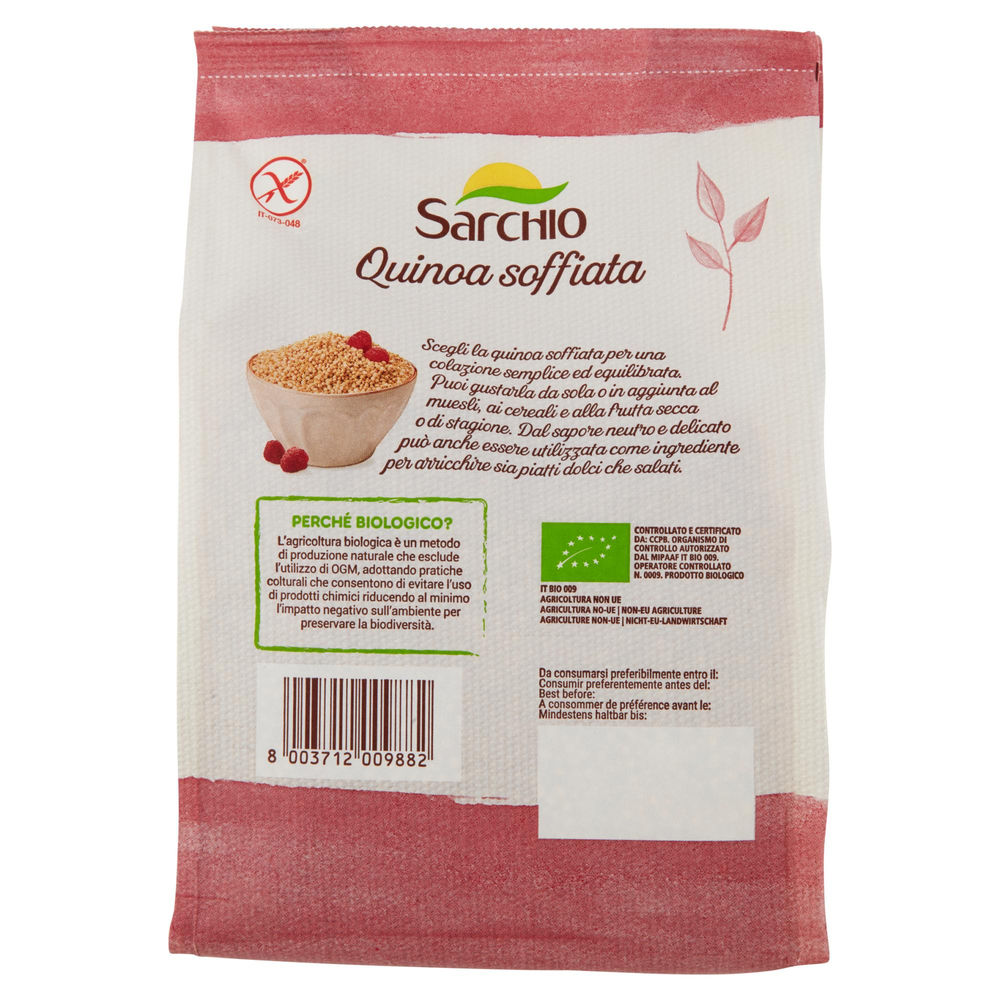 QUINOA SOFFIATA BIO SENZA GLUTINE SARCHIO G 125 - 1