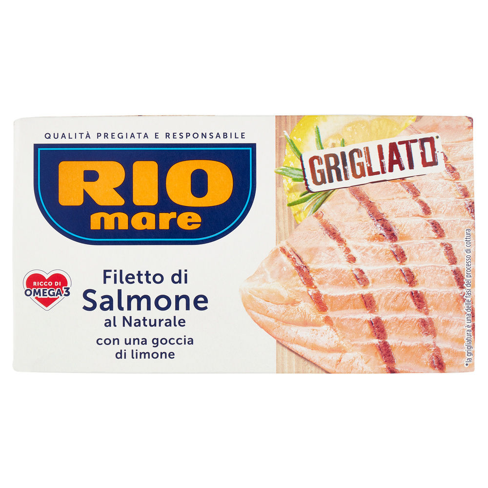 Rio mare filetto di salmone grigliato naturale con una goccia di limone g 125