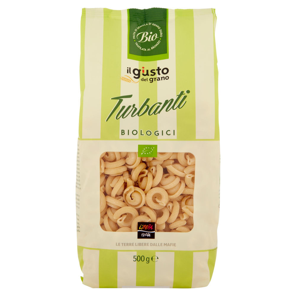 PASTA DI SEMOLA DI GRANO DURO BIOLOGICO TURBANTI LIBERA TERRA G 500 - 0