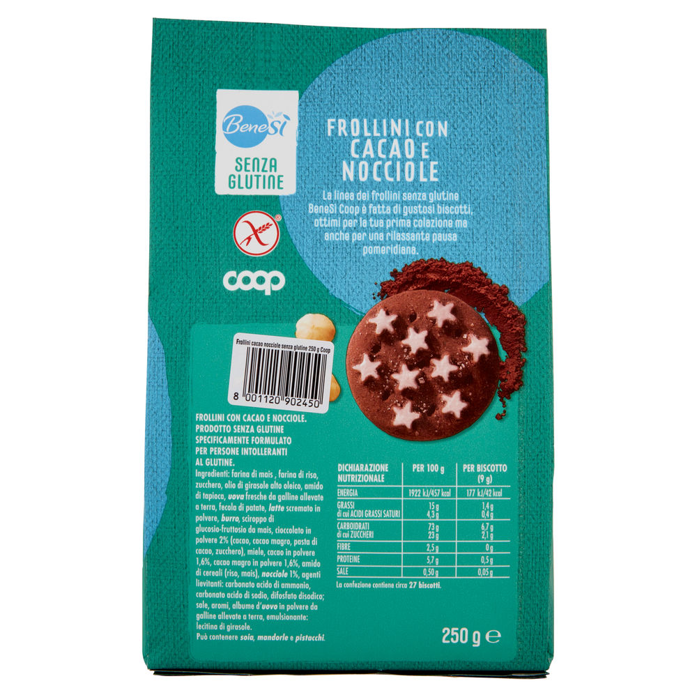 FROLLINO CACAO E NOCCIOLE S/GLUTINE BENESI' COOP SACCHETTO G 250 - 1