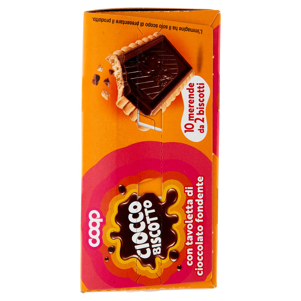 CIOCCOBISCOTTO CON TAVOLETTA DI CIOCCOLATO FONDENTE COOP G 250 NO PALMA - 4